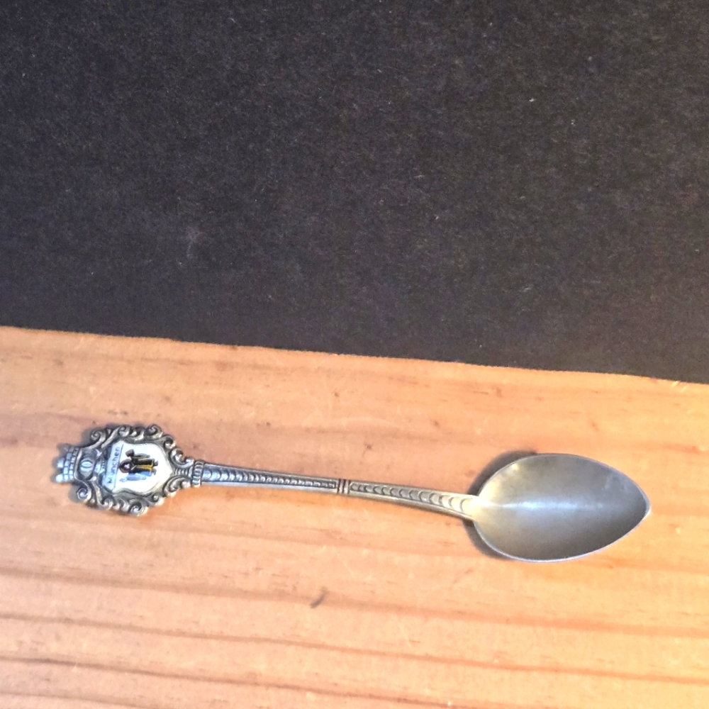 RARE VINTAGE GERMAN MUNCHEN 800 SOLID SILVER 4 5/8" SPOON 11.5 GRAMS